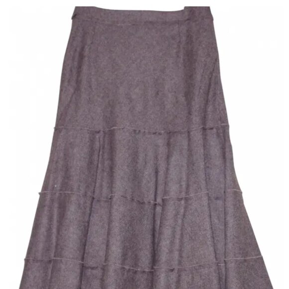 Luisa Cerano Chic Brown A-Line Women's flare wool blend  Skirt size 6 - Picture 3 of 14